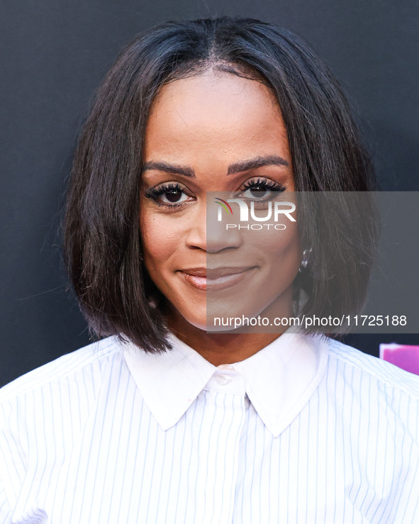 Rachel Lindsay arrives at the Los Angeles Premiere Of Amazon Prime Video's 'Megan Thee Stallion: In Her Words' held at the TCL Chinese Theat...