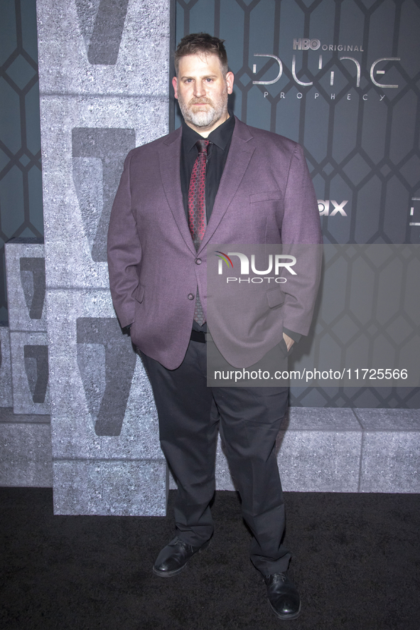 Jordan Goldberg attends the world premiere of HBO's ''Dune: Prophecy'' at Jazz at Lincoln Center in New York, USA, on October 30, 2024. 