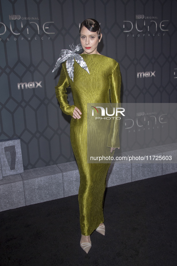 Jodhi May attends the world premiere of HBO's ''Dune: Prophecy'' at Jazz at Lincoln Center in New York, USA, on October 30, 2024. 