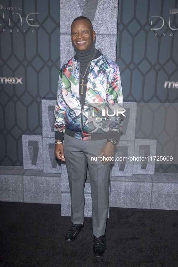 Lawrence Gilliard Jr. attends the world premiere of HBO's ''Dune: Prophecy'' at Jazz at Lincoln Center in New York, New York, USA, on Octobe...