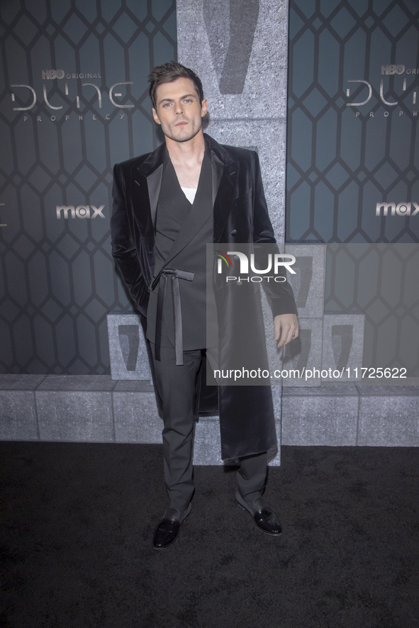 Chris Mason attends the world premiere of HBO's ''Dune: Prophecy'' at Jazz at Lincoln Center in New York, USA, on October 30, 2024. 