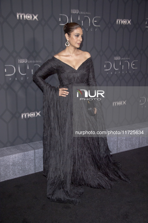 Tabu attends the world premiere of HBO's ''Dune: Prophecy'' at Jazz at Lincoln Center in New York, USA, on October 30, 2024. 