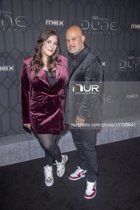 Carlito Rodriguez attends the world premiere of HBO's ''Dune: Prophecy'' at Jazz at Lincoln Center in New York, USA, on October 30, 2024. 