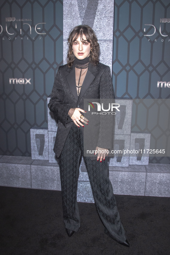 HBO's ''Dune: Prophecy'' world premiere. In New York, New York, USA, on October 30, 2024, Faoileann Cunningham attends the world premiere of...