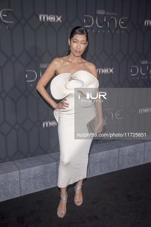 HBO's ''Dune: Prophecy'' world premiere takes place in New York, USA, on October 30, 2024. Jihae attends the event at Jazz at Lincoln Center...