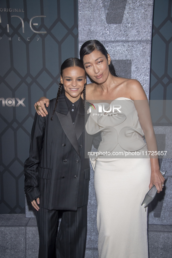 Chloe Lea and Jihae attend the world premiere of HBO's ''Dune: Prophecy'' at Jazz at Lincoln Center in New York, New York, USA, on October 3...