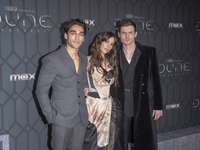 Josh Heuston, Sarah-Sofie Boussnina, and Chris Mason attend the world premiere of HBO's ''Dune: Prophecy'' at Jazz at Lincoln Center in New...