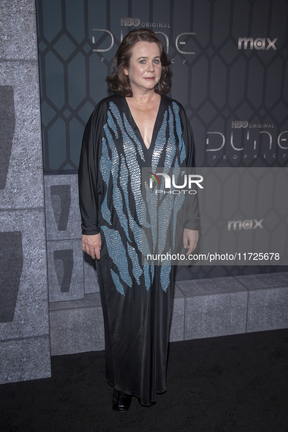 Emily Watson attends the world premiere of HBO's ''Dune: Prophecy'' at Jazz at Lincoln Center in New York, New York, USA, on October 30, 202...