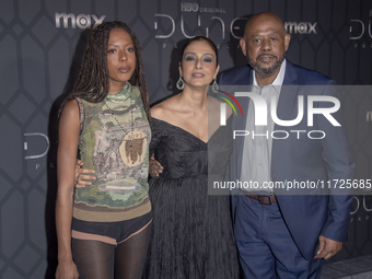 HBO's ''Dune: Prophecy'' world premiere. In New York, New York, USA, on October 30, 2024, (L-R) True Whitaker, Tabu, and Forest Whitaker att...