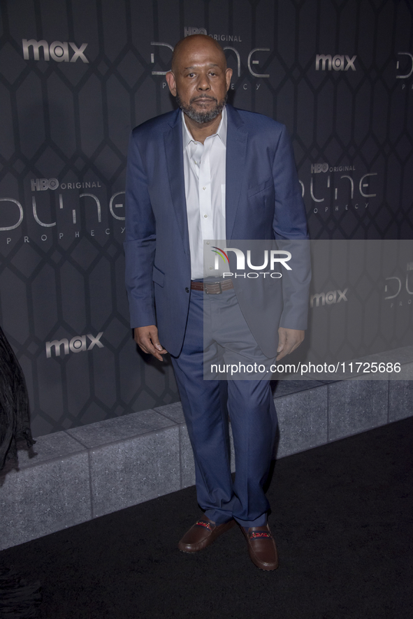 Forest Whitaker attends the world premiere of HBO's ''Dune: Prophecy'' at Jazz at Lincoln Center in New York, USA, on October 30, 2024. 