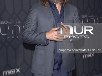 Travis Fimmel attends the world premiere of HBO's ''Dune: Prophecy'' at Jazz at Lincoln Center in New York, USA, on October 30, 2024. (