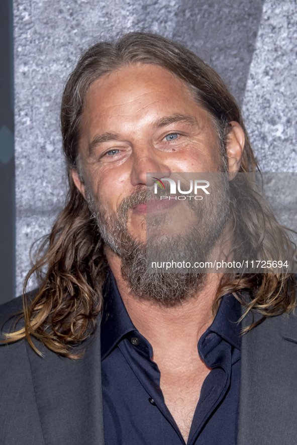 Travis Fimmel attends the world premiere of HBO's ''Dune: Prophecy'' at Jazz at Lincoln Center in New York, USA, on October 30, 2024. 