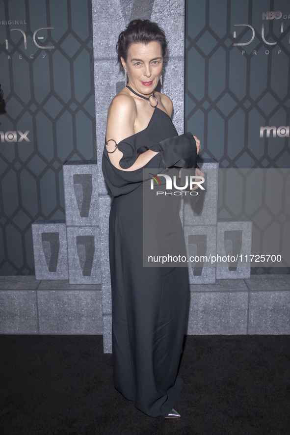 HBO's ''Dune: Prophecy'' world premiere. In New York, New York, USA, on October 30, 2024, Olivia Williams attends the world premiere of HBO'...