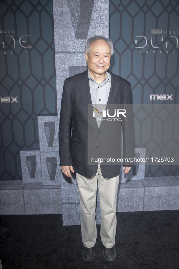 Ang Lee attends the world premiere of HBO's ''Dune: Prophecy'' at Jazz at Lincoln Center in New York, USA, on October 30, 2024. 