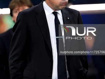 Simone Inzaghi head coach of FC Internazionale looks on during the Serie A Enilive match between Empoli FC and FC Internazionale at Stadio C...