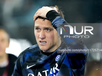 Piotr Zielinski of FC Internazionale looks on during the Serie A Enilive match between Empoli FC and FC Internazionale at Stadio Carlo Caste...