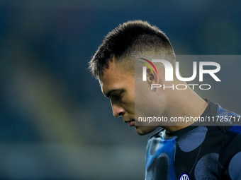 Lautaro Martinez of FC Internazionale looks on during the Serie A Enilive match between Empoli FC and FC Internazionale at Stadio Carlo Cast...