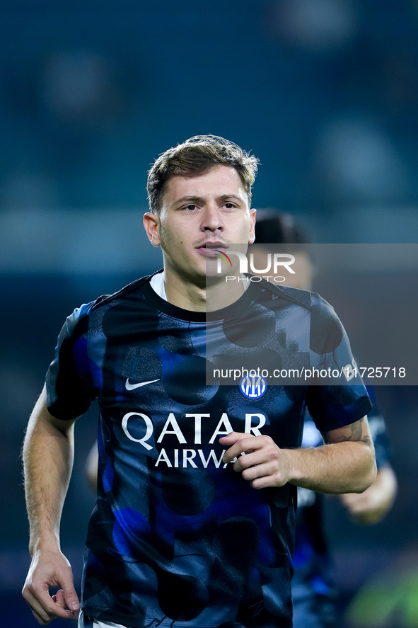 Nicolo' Barella of FC Internazionale looks on during the Serie A Enilive match between Empoli FC and FC Internazionale at Stadio Carlo Caste...