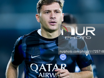 Nicolo' Barella of FC Internazionale looks on during the Serie A Enilive match between Empoli FC and FC Internazionale at Stadio Carlo Caste...