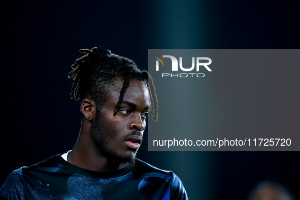 Yann Aurel Bisseck of FC Internazionale looks on during the Serie A Enilive match between Empoli FC and FC Internazionale at Stadio Carlo Ca...