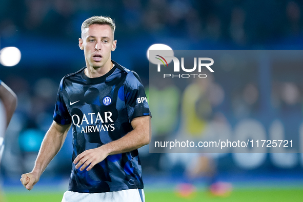 Davide Frattesi of FC Internazionale looks on during the Serie A Enilive match between Empoli FC and FC Internazionale at Stadio Carlo Caste...