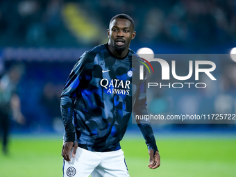 Marcus Thuram of FC Internazionale looks on during the Serie A Enilive match between Empoli FC and FC Internazionale at Stadio Carlo Castell...