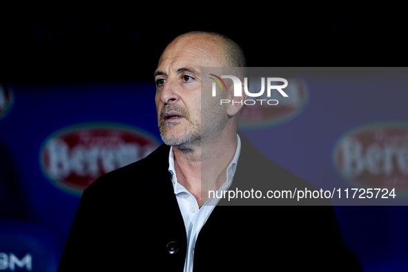 Piero Ausilio sporting director of FC Internazionale looks on during the Serie A Enilive match between Empoli FC and FC Internazionale at St...