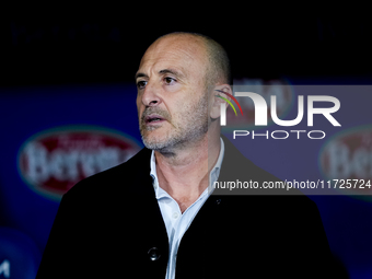 Piero Ausilio sporting director of FC Internazionale looks on during the Serie A Enilive match between Empoli FC and FC Internazionale at St...