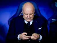 Giuseppe Marotta chairman of FC Internazionale takes a look on the phone during the Serie A Enilive match between Empoli FC and FC Internazi...