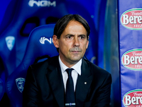 Simone Inzaghi head coach of FC Internazionale looks on during the Serie A Enilive match between Empoli FC and FC Internazionale at Stadio C...