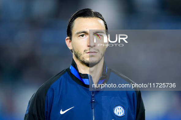 Matteo Darmian of FC Internazionale looks on during the Serie A Enilive match between Empoli FC and FC Internazionale at Stadio Carlo Castel...