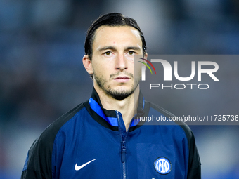 Matteo Darmian of FC Internazionale looks on during the Serie A Enilive match between Empoli FC and FC Internazionale at Stadio Carlo Castel...