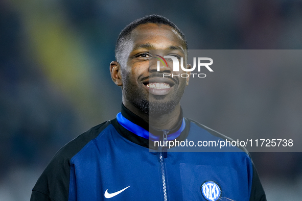 Marcus Thuram of FC Internazionale looks on during the Serie A Enilive match between Empoli FC and FC Internazionale at Stadio Carlo Castell...