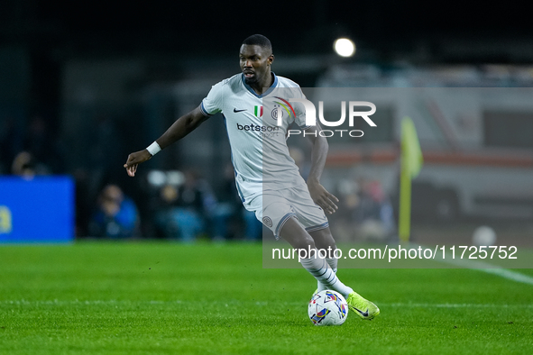 Marcus Thuram of FC Internazionale during the Serie A Enilive match between Empoli FC and FC Internazionale at Stadio Carlo Castellani on Oc...