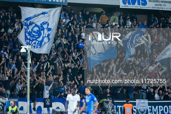 Supporters of Empoli FC during the Serie A Enilive match between Empoli FC and FC Internazionale at Stadio Carlo Castellani on October 30, 2...