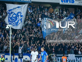 Supporters of Empoli FC during the Serie A Enilive match between Empoli FC and FC Internazionale at Stadio Carlo Castellani on October 30, 2...