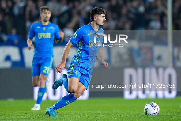 Liberato Cacace of Empoli FC during the Serie A Enilive match between Empoli FC and FC Internazionale at Stadio Carlo Castellani on October...