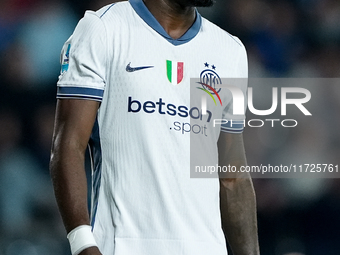 Marcus Thuram of FC Internazionale looks on during the Serie A Enilive match between Empoli FC and FC Internazionale at Stadio Carlo Castell...