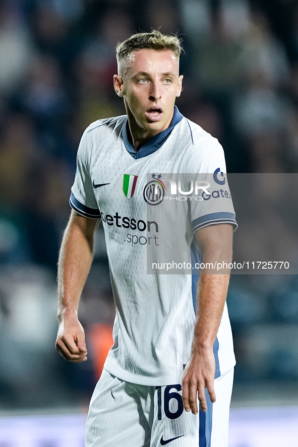 Davide Frattesi of FC Internazionale looks on during the Serie A Enilive match between Empoli FC and FC Internazionale at Stadio Carlo Caste...