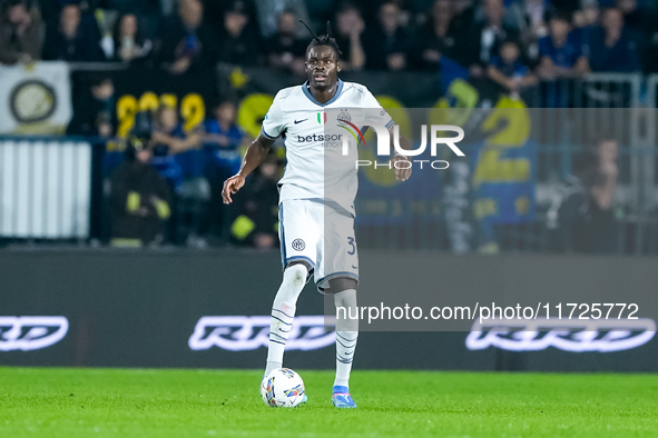 Yann Aurel Bisseck of FC Internazionale during the Serie A Enilive match between Empoli FC and FC Internazionale at Stadio Carlo Castellani...