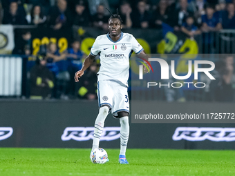 Yann Aurel Bisseck of FC Internazionale during the Serie A Enilive match between Empoli FC and FC Internazionale at Stadio Carlo Castellani...