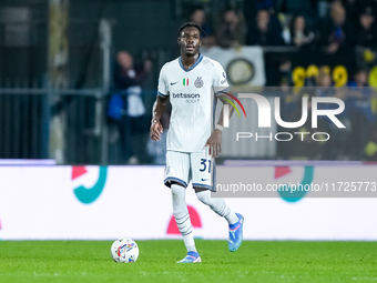 Yann Aurel Bisseck of FC Internazionale during the Serie A Enilive match between Empoli FC and FC Internazionale at Stadio Carlo Castellani...