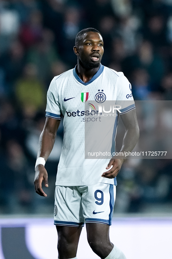 Marcus Thuram of FC Internazionale looks on during the Serie A Enilive match between Empoli FC and FC Internazionale at Stadio Carlo Castell...