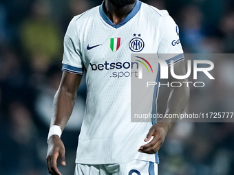 Marcus Thuram of FC Internazionale looks on during the Serie A Enilive match between Empoli FC and FC Internazionale at Stadio Carlo Castell...