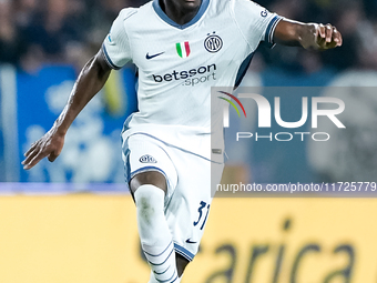 Yann Aurel Bisseck of FC Internazionale during the Serie A Enilive match between Empoli FC and FC Internazionale at Stadio Carlo Castellani...