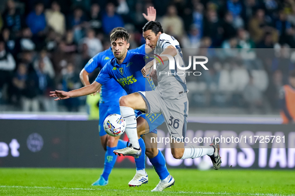 Matteo Darmian of FC Internazionale during the Serie A Enilive match between Empoli FC and FC Internazionale at Stadio Carlo Castellani on O...