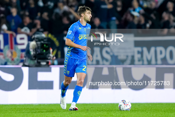 Mattia Viti of Empoli FC during the Serie A Enilive match between Empoli FC and FC Internazionale at Stadio Carlo Castellani on October 30,...