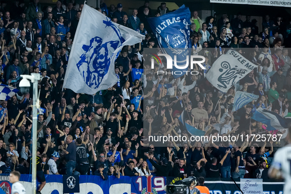 Empoli supporters during the Serie A Enilive match between Empoli FC and FC Internazionale at Stadio Carlo Castellani on October 30, 2024 in...