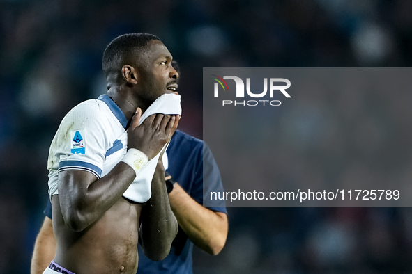 Marcus Thuram of FC Internazionale reacts during the Serie A Enilive match between Empoli FC and FC Internazionale at Stadio Carlo Castellan...