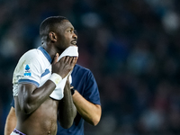 Marcus Thuram of FC Internazionale reacts during the Serie A Enilive match between Empoli FC and FC Internazionale at Stadio Carlo Castellan...